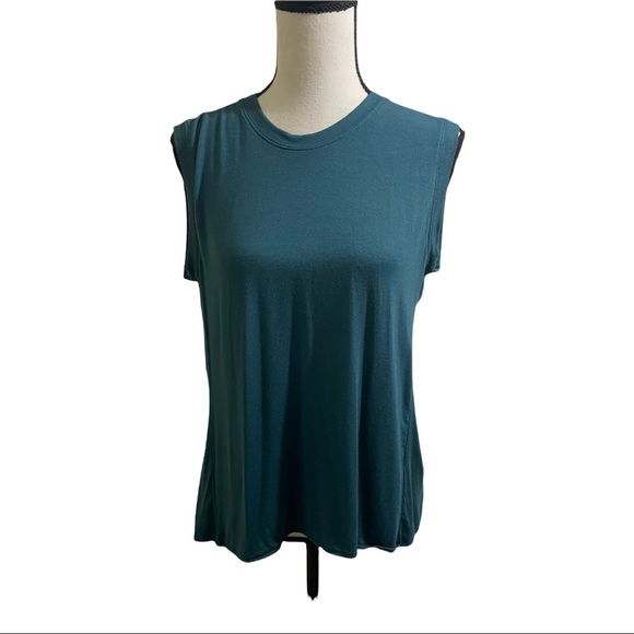 Marine Layer Tulip back Tank Top size Small blue green sleeveless. Supima - Picture 3 of 12